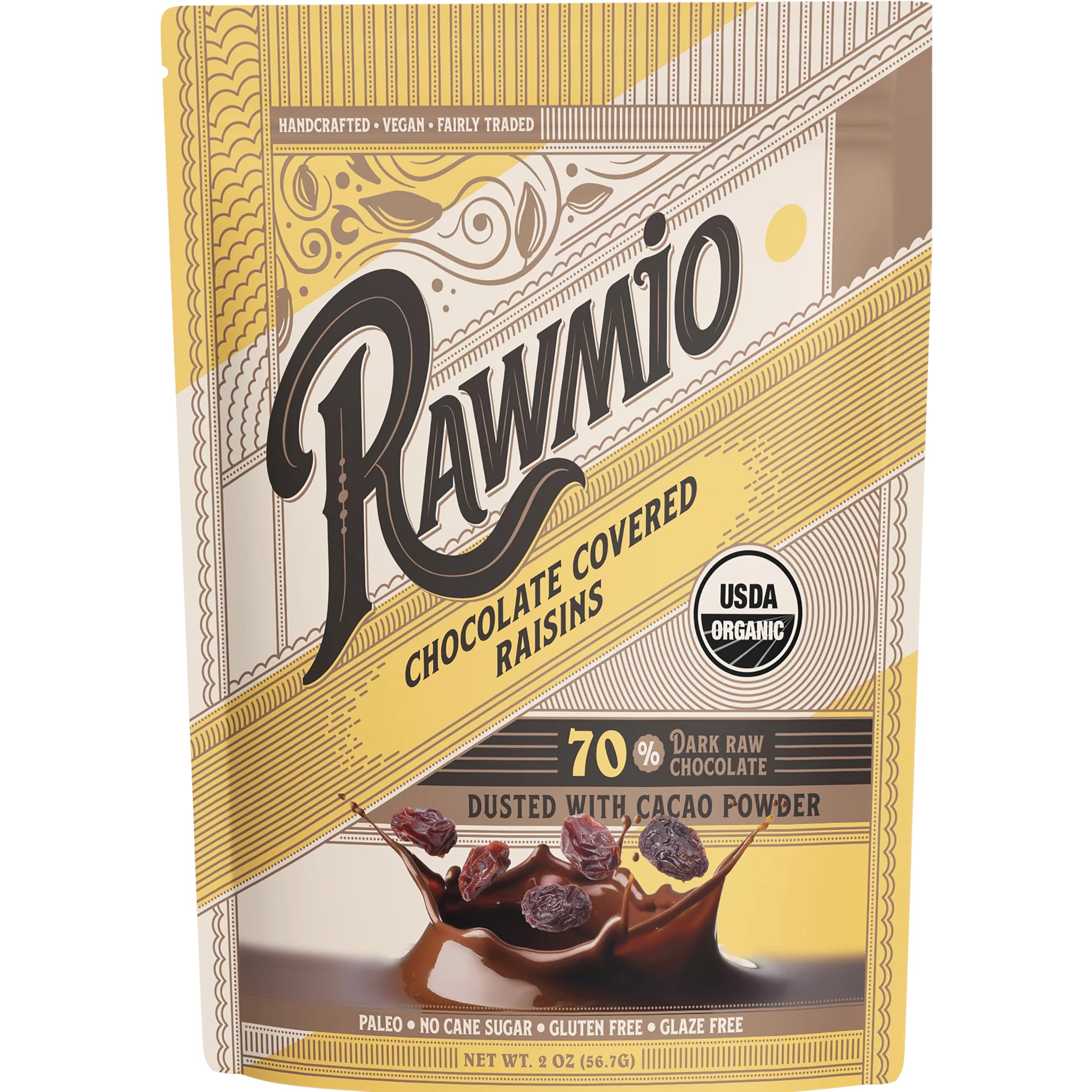 Amazon.com : Rawmio Chocolate Covered Raisins - Organic, Raw